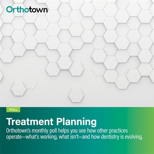 Poll: Treatment Planning Orthotown’s monthly poll helps see how other practices operate. This month Townies weigh in on treatment planning.